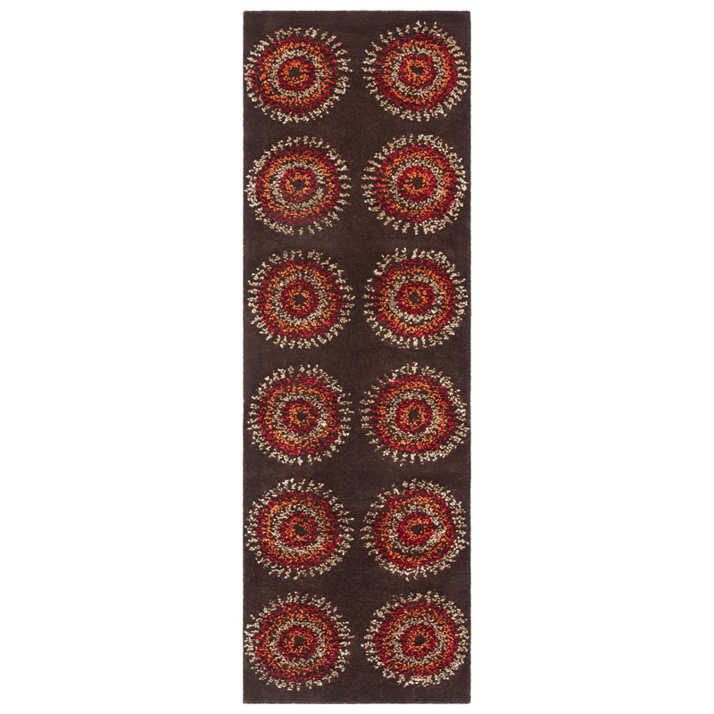 Amier Hand Tufted Wool Geometric Rug, Runner 2'6" x 8'