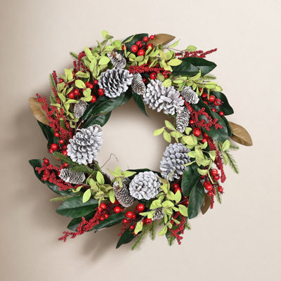 24" Handcrafted Pinecone Christmas Wreath