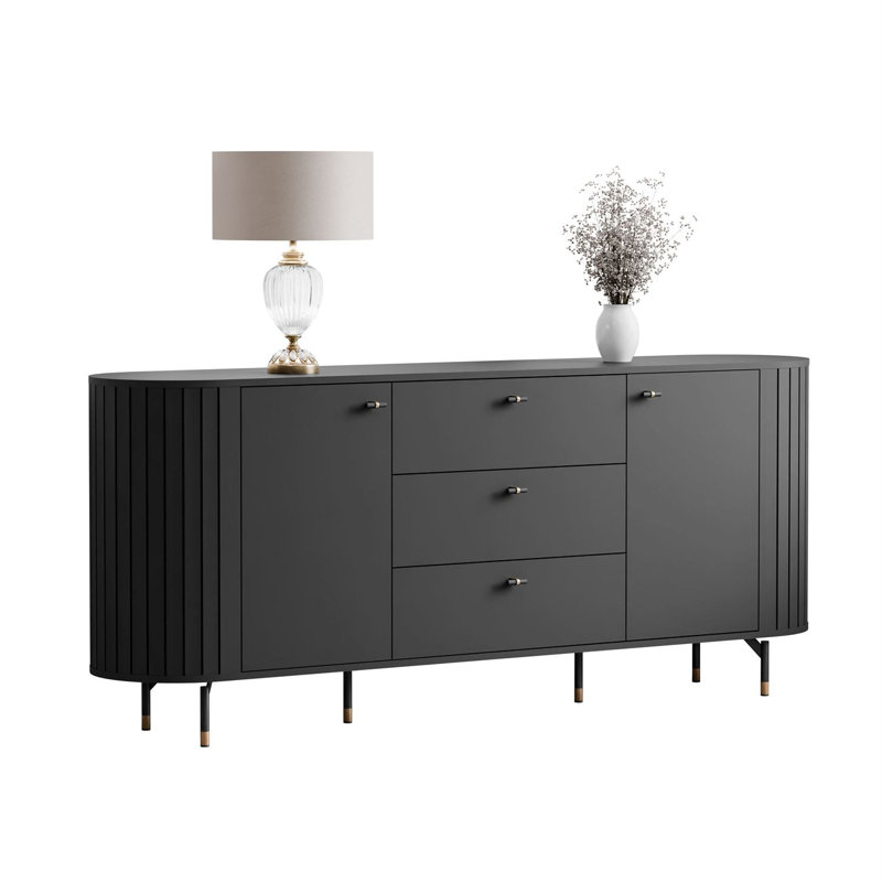 190cm Sideboard, Black