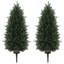 Topiaire de cyprès artificiel avec piquet de sol, ensemble de 2 arbustes artificiels de 43,3 pouces, arbre à feuilles persistantes artificiel pour porche, plantes artificielles pour jardinières d'extérieur