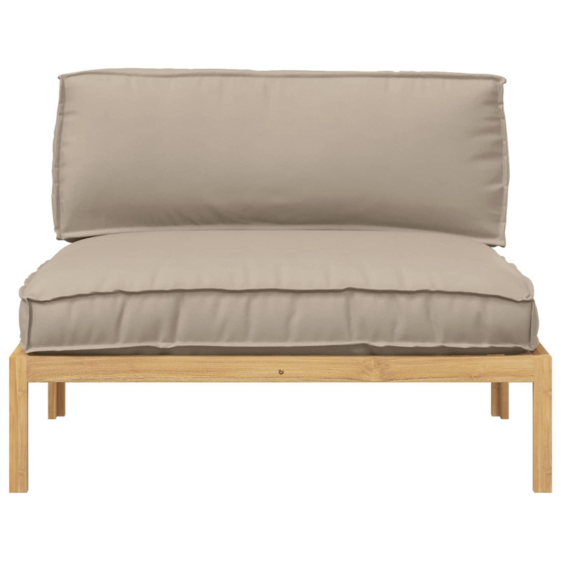  Ensemble de canapé taupe uni 47,24 po x 36,22 po x 27,17 po en bois d'acacia massif, Taupe