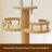Floor To Ceiling Cat Tree Cat Tower With Scratching Post, Adjustable Height(98-110 Inch) And Hammock