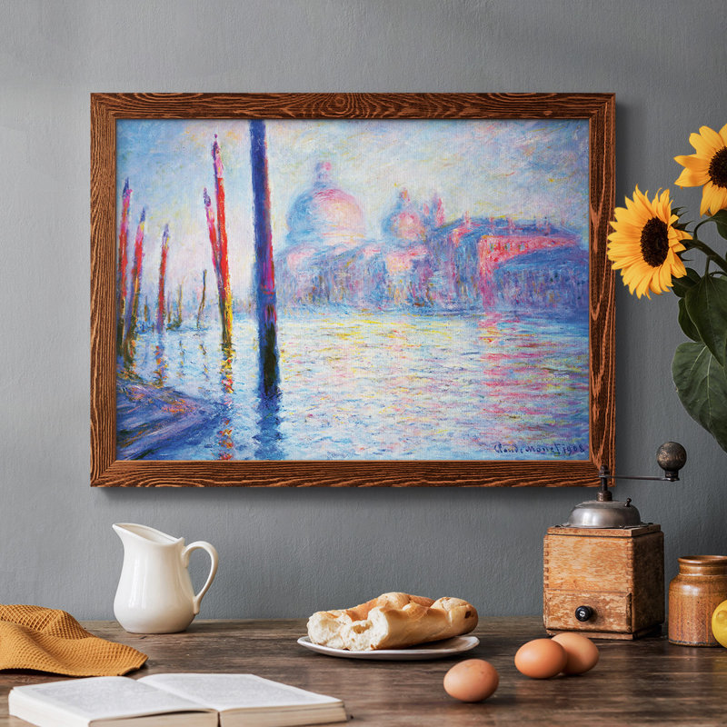 Canal Grand, peinture sur toile encadrée, Érable, H 18 po x l 26 po x P 1,5 po