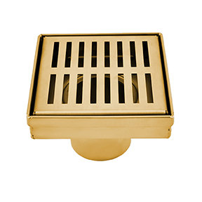 Drain de douche à grille, Or brossé