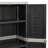 Lockable Storage Cabinet with 3 Adjustable Shelves and Bottom Drawer - Gray