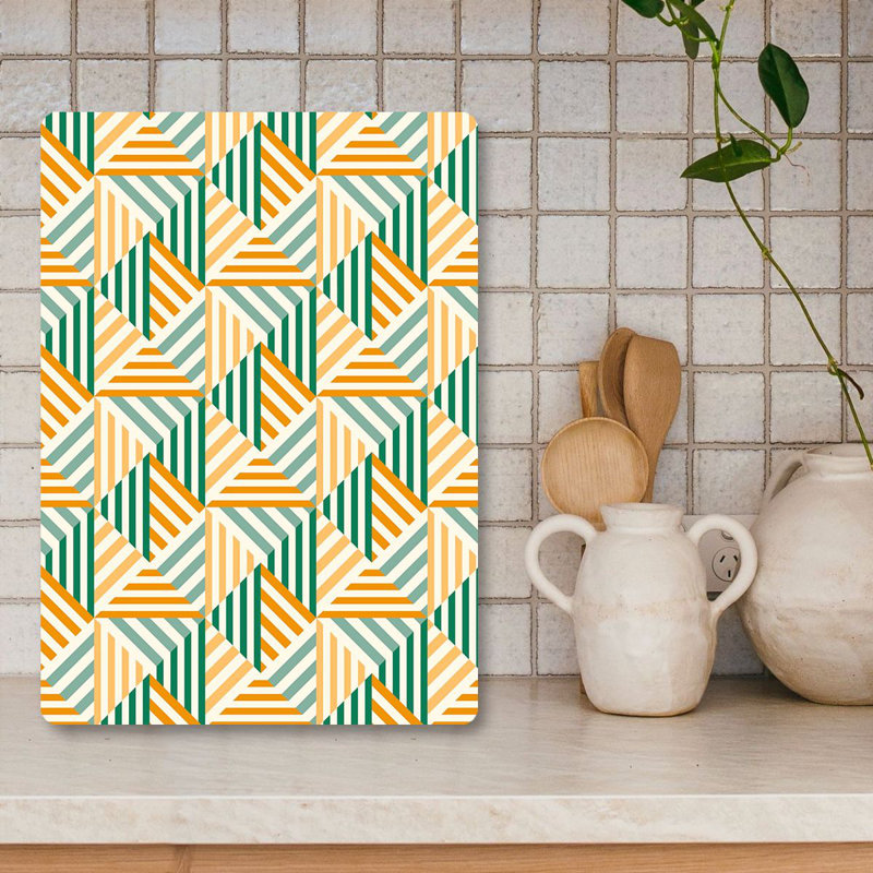 Premium Tempered Glass Cutting Board, 9.8 x 13.8 inches | 100% Antibacterial, Easy Clean, Non-Slip Silicone Feet | Durable Kitchen Essential for Safe Food Preparation, Stylish and Functional Design