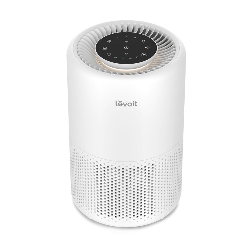 White Smart Table-Top Tower Air Purifier with HEPA Filter