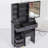 29.2" Small Size Desktop LED Light Vanity Table and Cushioned Stool-247778753
