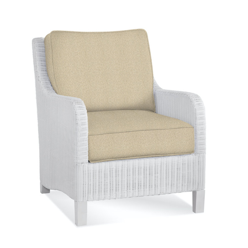 Chaise de patio avec coussins Tangier, Rayure bleuet 6288-63