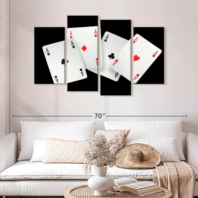 Senne Four Ace Cards, 32" H x 52" W