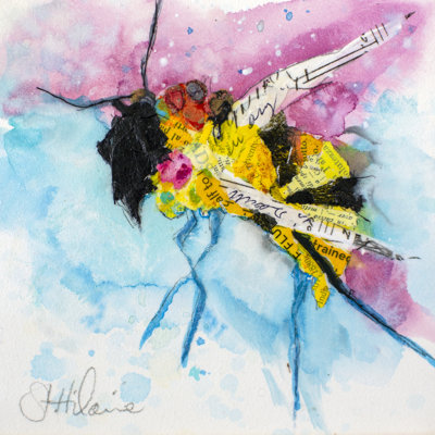 Happy Bee III by Elizabeth St. Hilaire - Wrapped Canvas Print