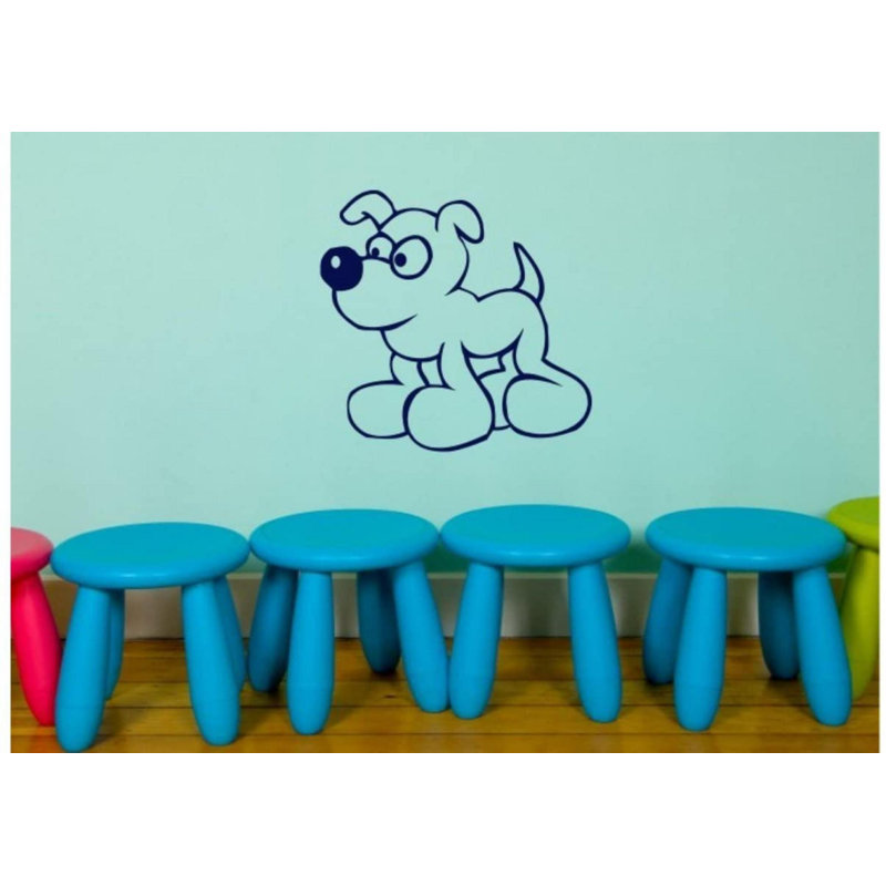 Autocollant mural de chiot avec chien, chambre de bébé, chambre de bébé, enfant, garçon, chambre à coucher, autocollant 9967DE93D5534E90AADC27D0E5015CF8