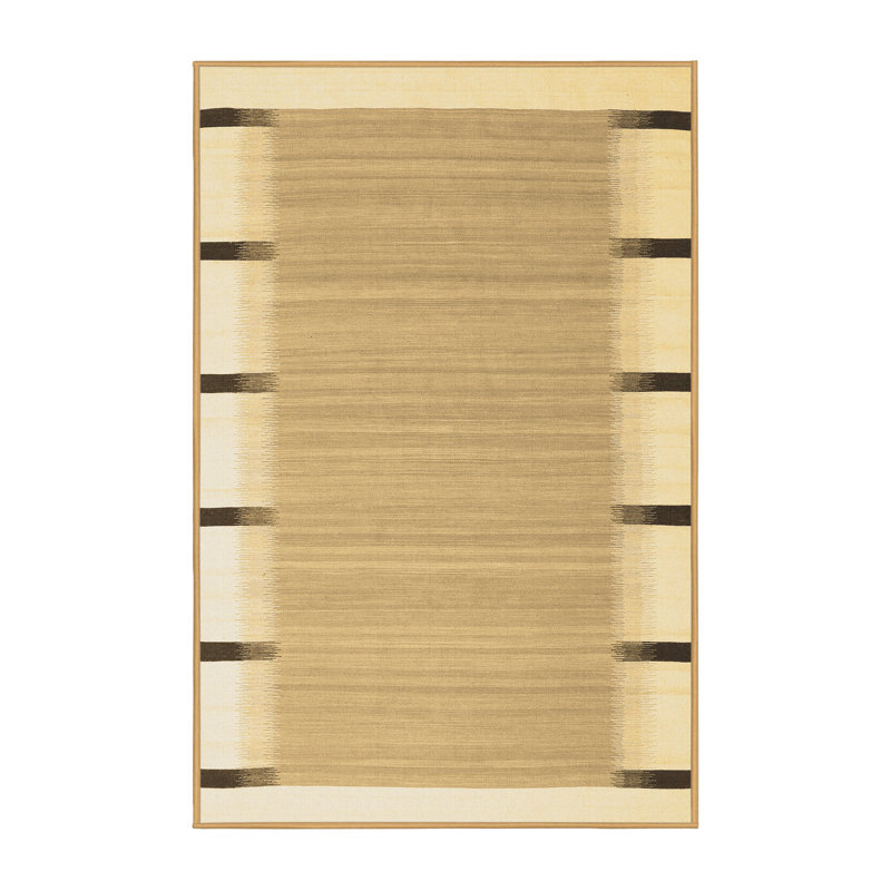 Tapis contemporains brun lavable à la machine 2574, Rectangle 2 pi x 3 pi