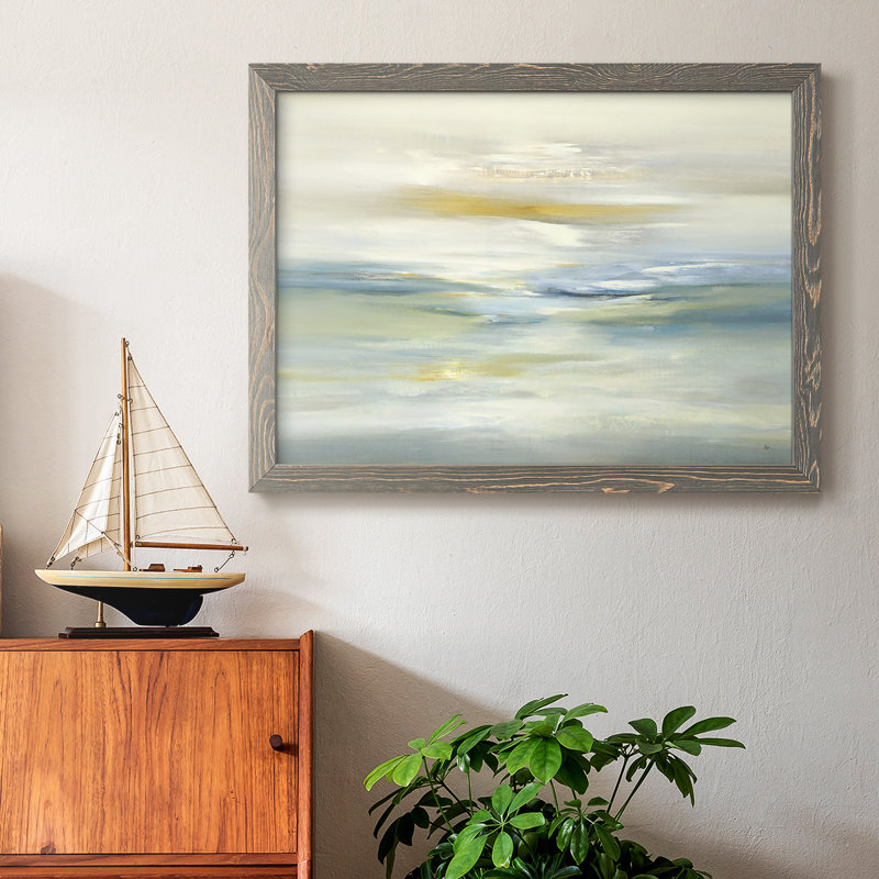 Paysage apaisant encadré sur toile, Gris, H 22 po x l 32 po x P 1,5 po