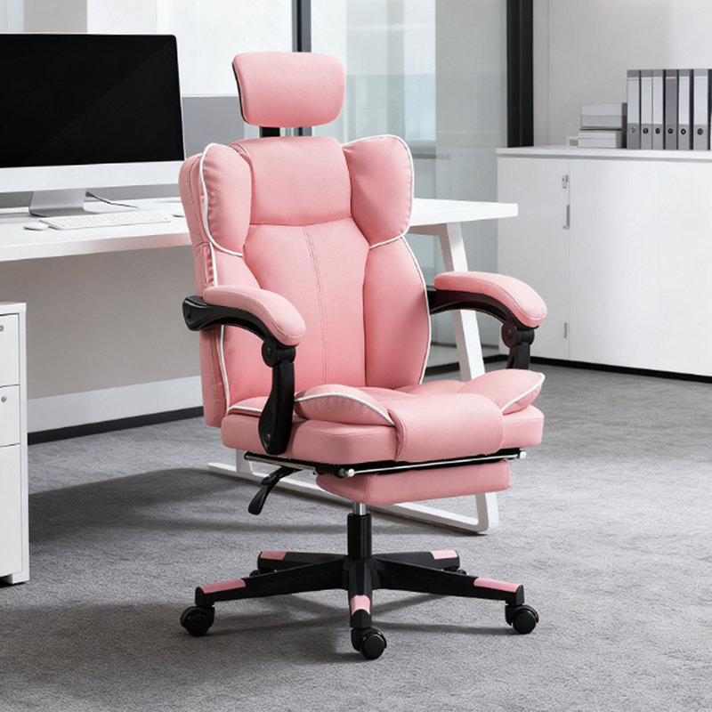 Chaise de bureau pratique, spécialement conçue pour les joueurs à domicile et les employés de bureau, avec fonction inclinable et repose-pieds