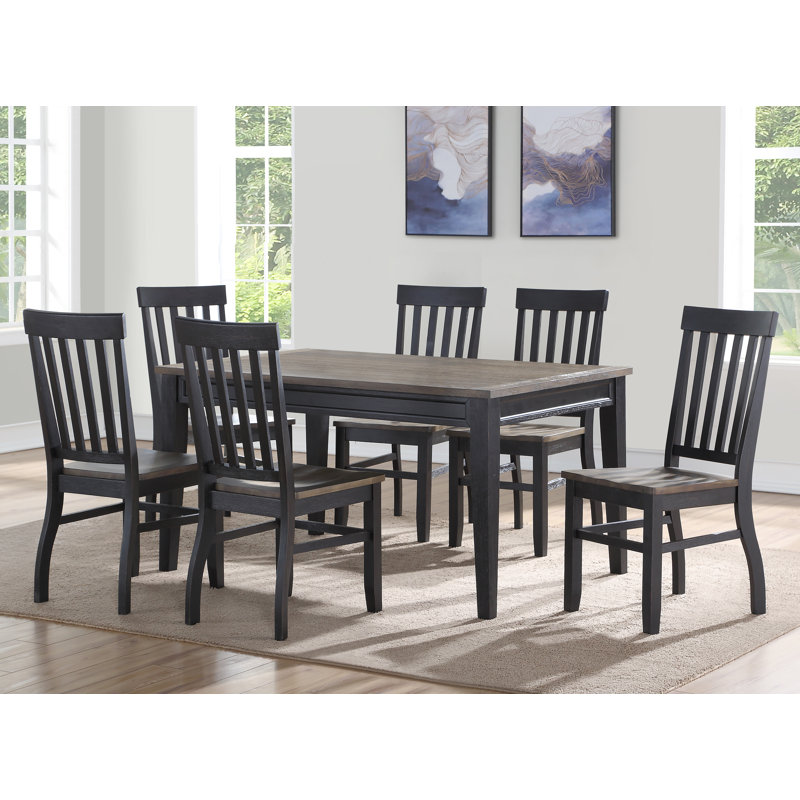 Demorian Dining Set, 7 Pieces: Table, 6 Chairs