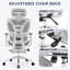 Chaise de bureau ergonomique en filet avec repose-pieds, support lombaire réglable, chaise de bureau inclinable à haut dossier pour adultes, capacité de 400 lb