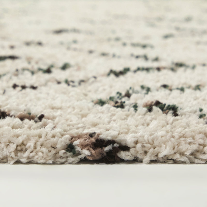 Tapis crème à poils longs Simeon, Rectangle 5 pi 3 po x 7 pi