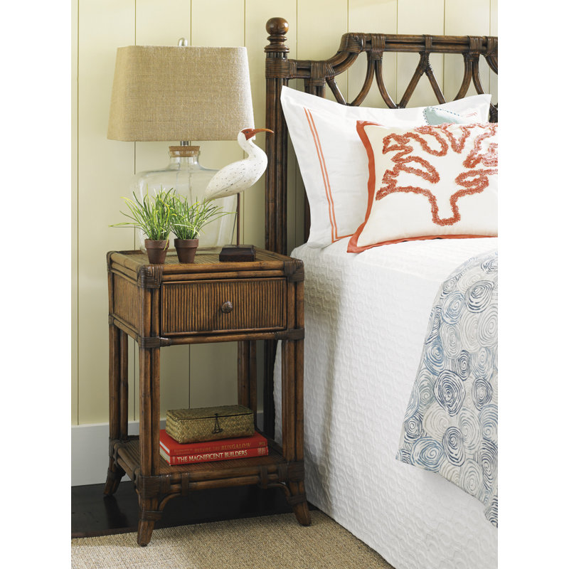 Bali Hai Del Sol 1-Drawer Natural Rattan Nightstand