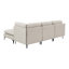 Canapé modulaire rembourré avec pieds en métal-848646369