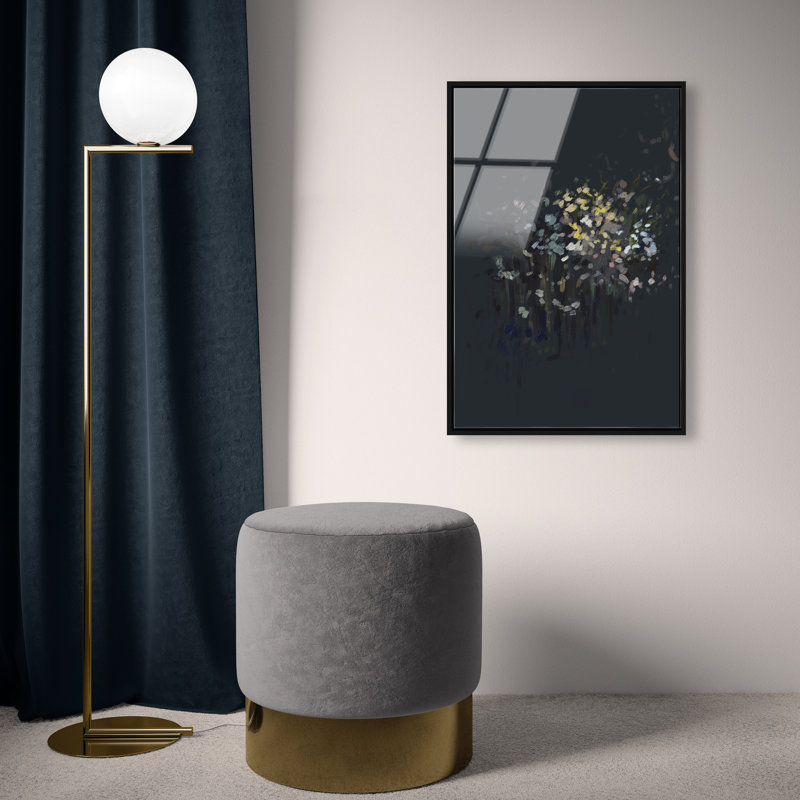 Midnight Flowers Print by Oliver Gal, 17"H x 25"W, Black Floater Frame