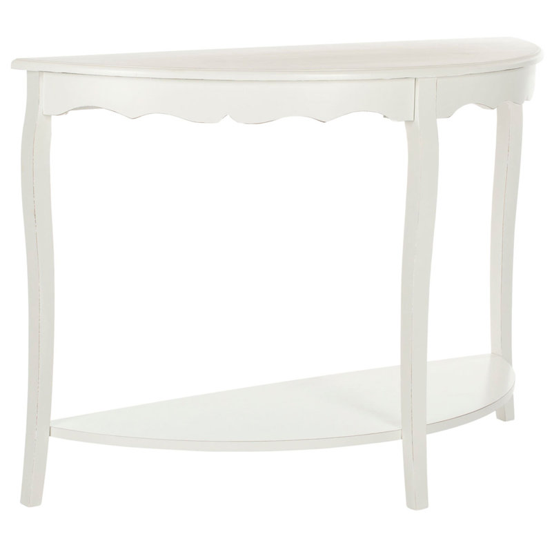 Console en bois de pin Christina, Blanc cassé