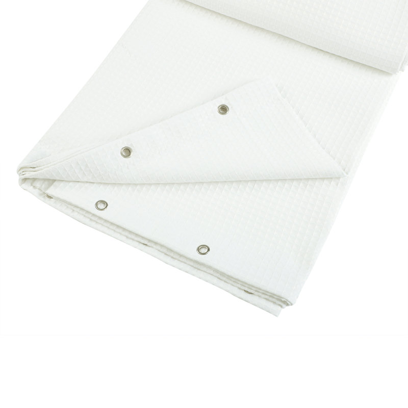 Aaryn-John Solid Color Single Shower Curtain, White