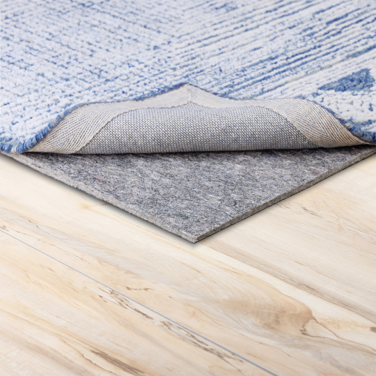 Classic Non-Slip Felt & Rubber Rug Pad, Rectangle 12' x 15', 0.38"