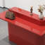Table de présentation moderne rouge lustré-774257230