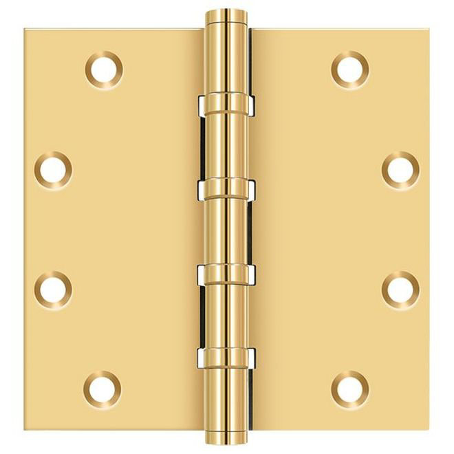 102'' x 102'' Butt Bearing Hinge, Polished Brass