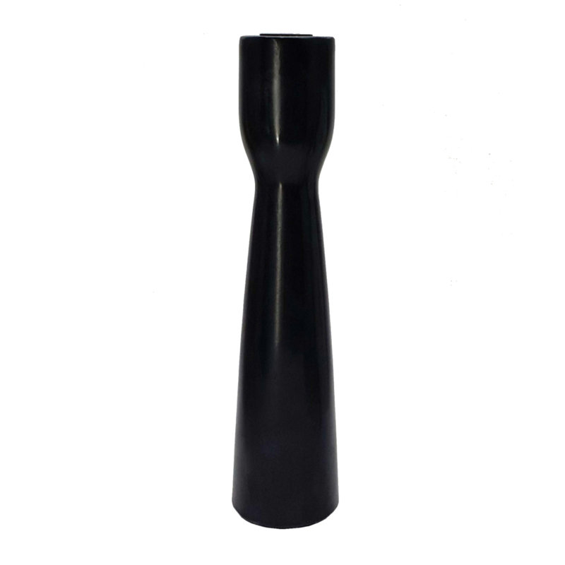 Porte-bougie décoratif décoratif, base en marbre noir effilé de 11 pouces
