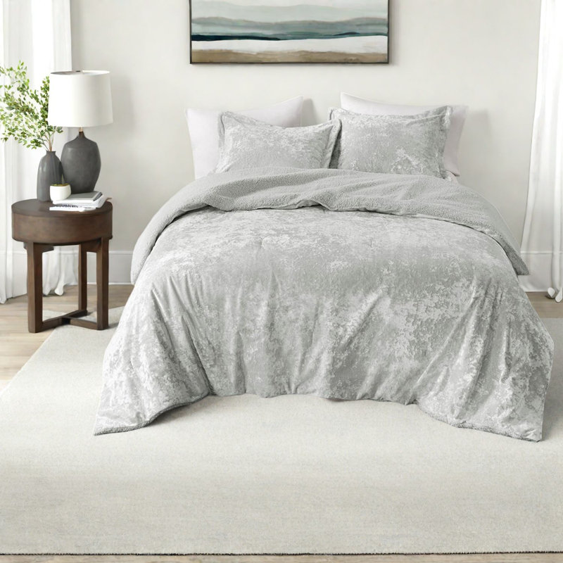 Ensembles de literie en sherpa douillets, velours de polyester grand pour une maison moderne
