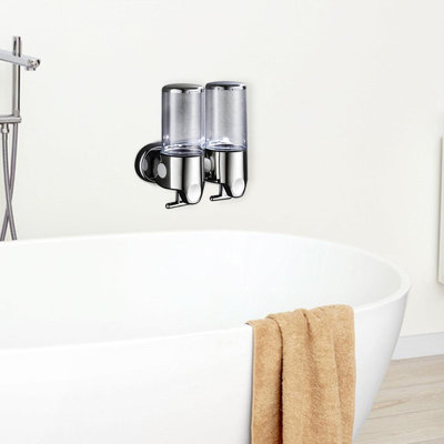 Water Bottle Wall Mounted Head Press Shower Gel Box Home Hotel Soap Box No Punching Manual Press Shower Gel Box Hand Soap Bottle