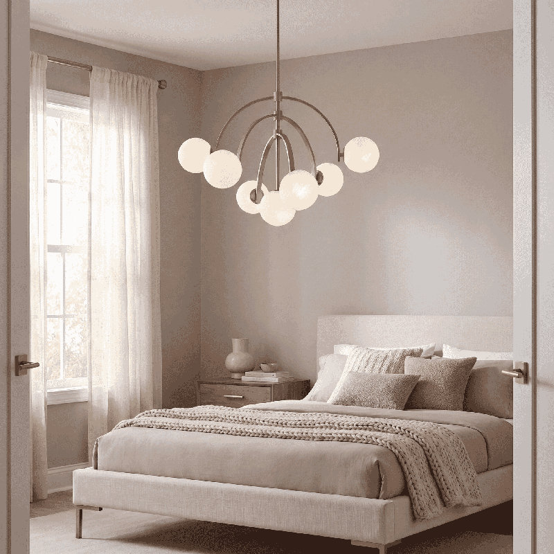 Lustre 7 lumières en laiton Marias, Laiton