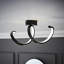 Celsi Matte Black 48.5cm H Mains-powered Integrated LED Outdoor Sconce