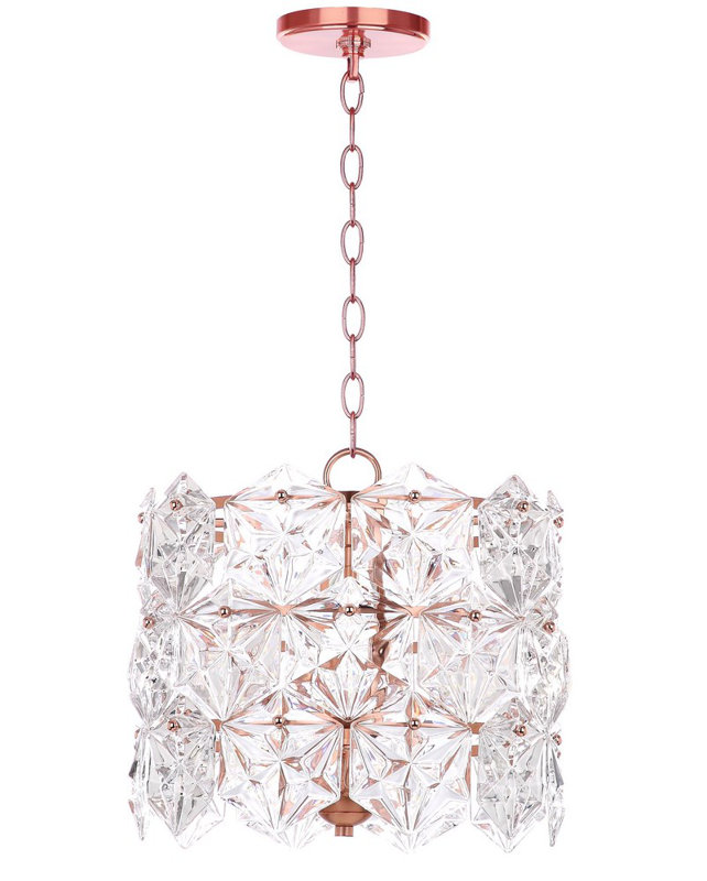Luminaire suspendu tambour 4 lumières unique Bilston