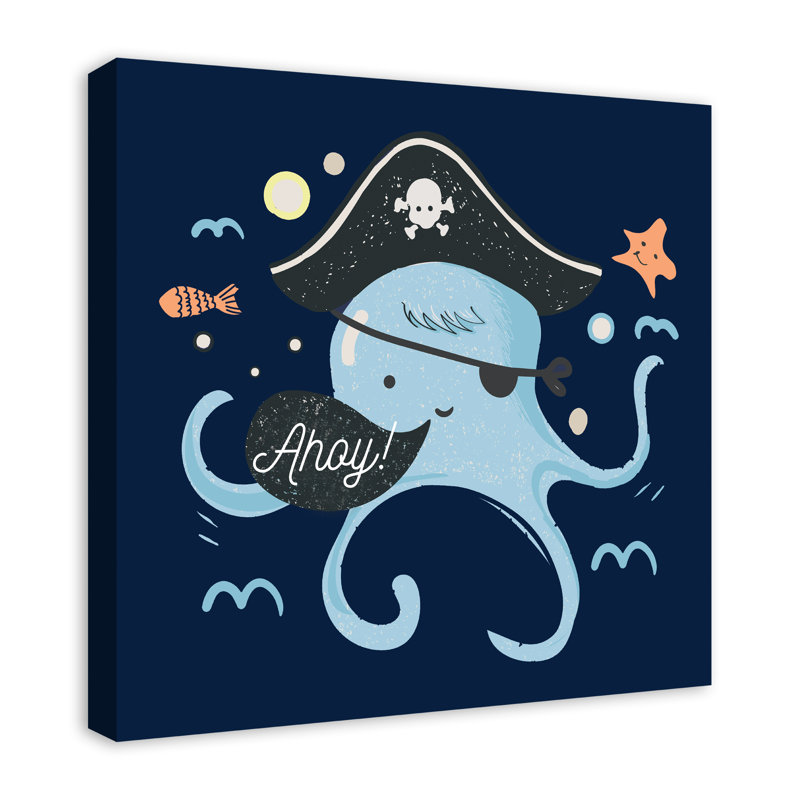Art sur toile ahoy octopus Babe, H 24 po x l 24 po x P 1,25 po