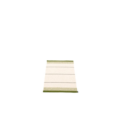 Belle Striped Area Rug in Dark Olive/Cream
