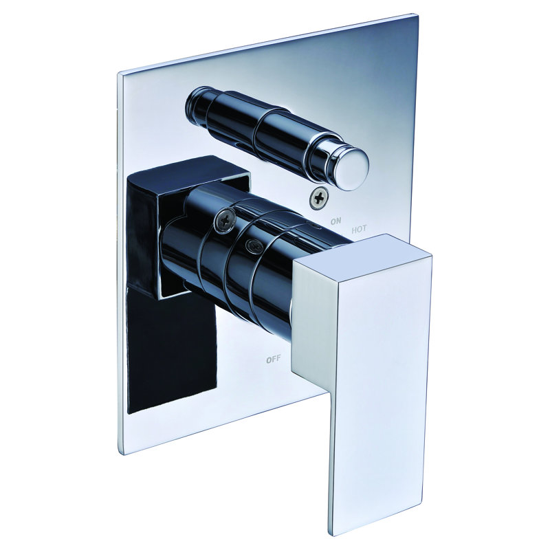 Mélangeur de douche à pression équilibrée carré, Chrome poli