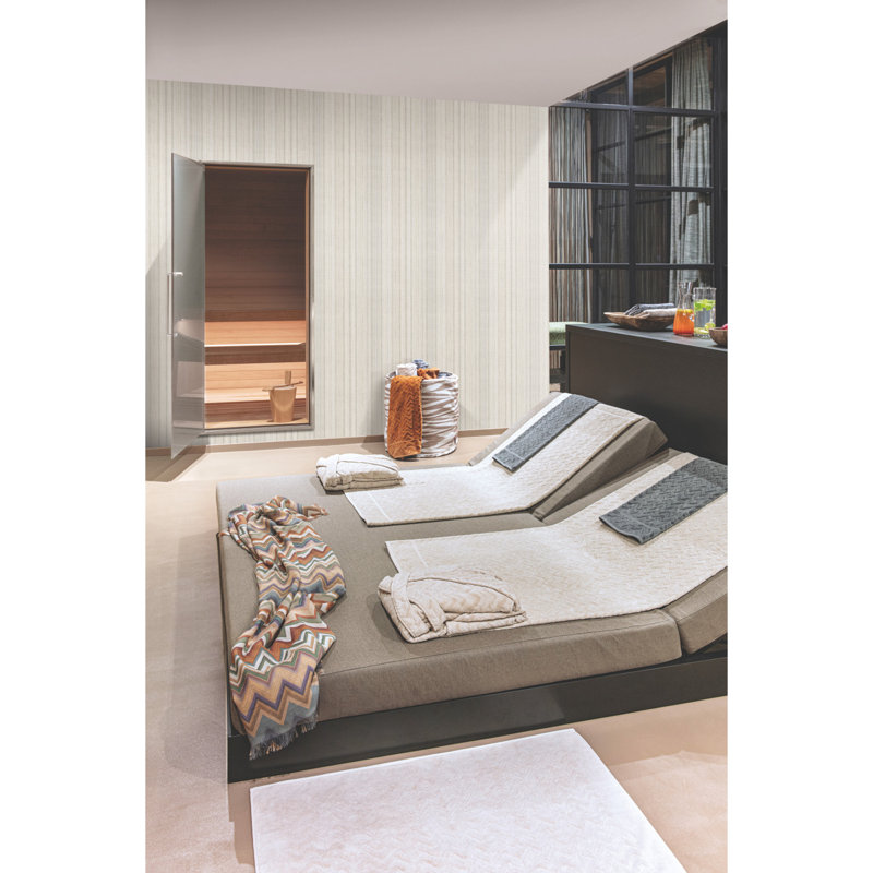 Striped Sunset Striped Wallpaper Double Roll by Missoni, Beige