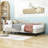 Wood Upholstered Daybed with Legs and Backrest-1715116173-1715116211
