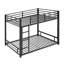 Metal Bunk Bed for 90x190 cm Mattress Size, with Guardrail & Anti-Slip Ladder