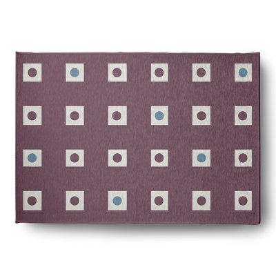 Chenille Geometric Indoor / Outdoor Rug