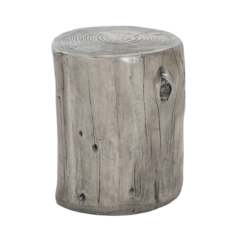 Tivaro Rustic Tree-Stump MGO Side Table