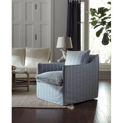 Cape May Slipcovered Swivel Chair