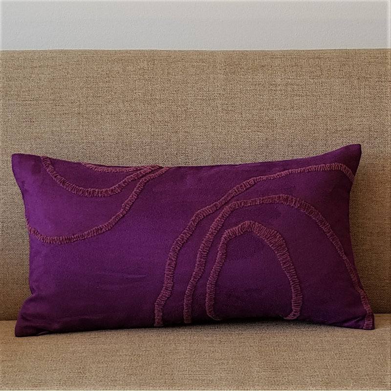 Dominik Abstract Scatter Cushion With Filling, Purple