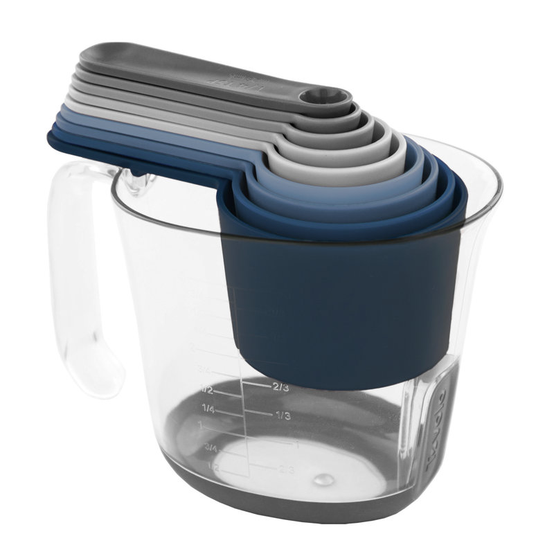 Ensemble de gobelet mesurant 10 pièces en plastique Tovolo, Gris / bleu / transparent