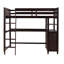 Lit mezzanine simple avec bureau et tiroirs - Finition, bois massif robuste pour un espace de vie et un espace de travail confortables, chambre fonctionnelle-2125109490
