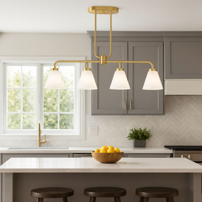 Wynridge Plug & Play 4-Light Chandelier in Transitional and Modern Style-60.15 Inches Tall and 38 Inches Wide