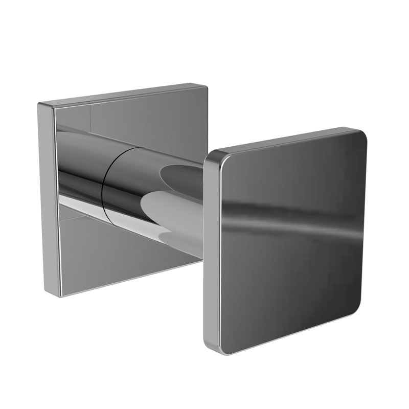 Dyad Single Robe Hook, Polished Chrome